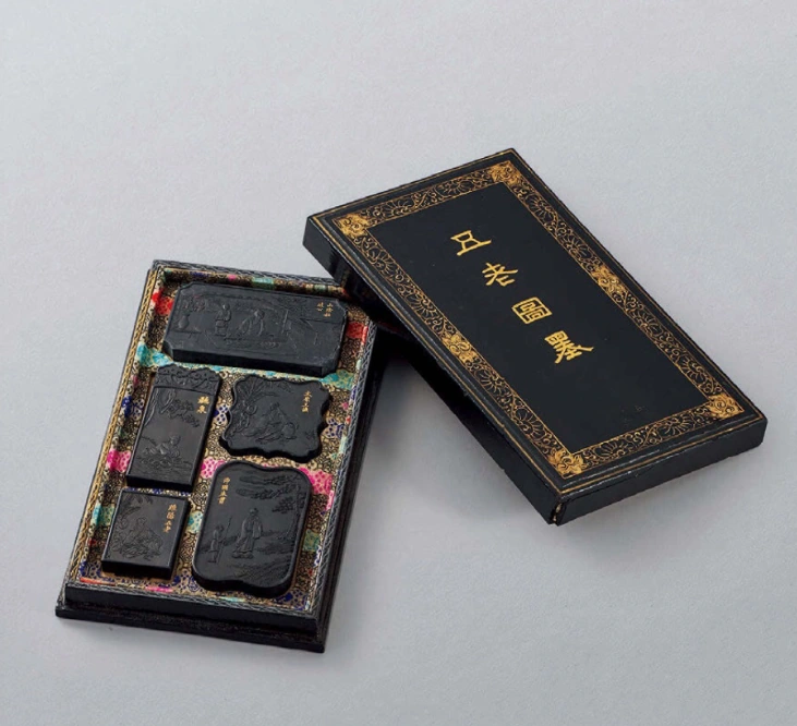 唐墨・集錦墨（中国古墨）の買取実績｜山水図・化粧箱付き｜東京都 古美術もりた